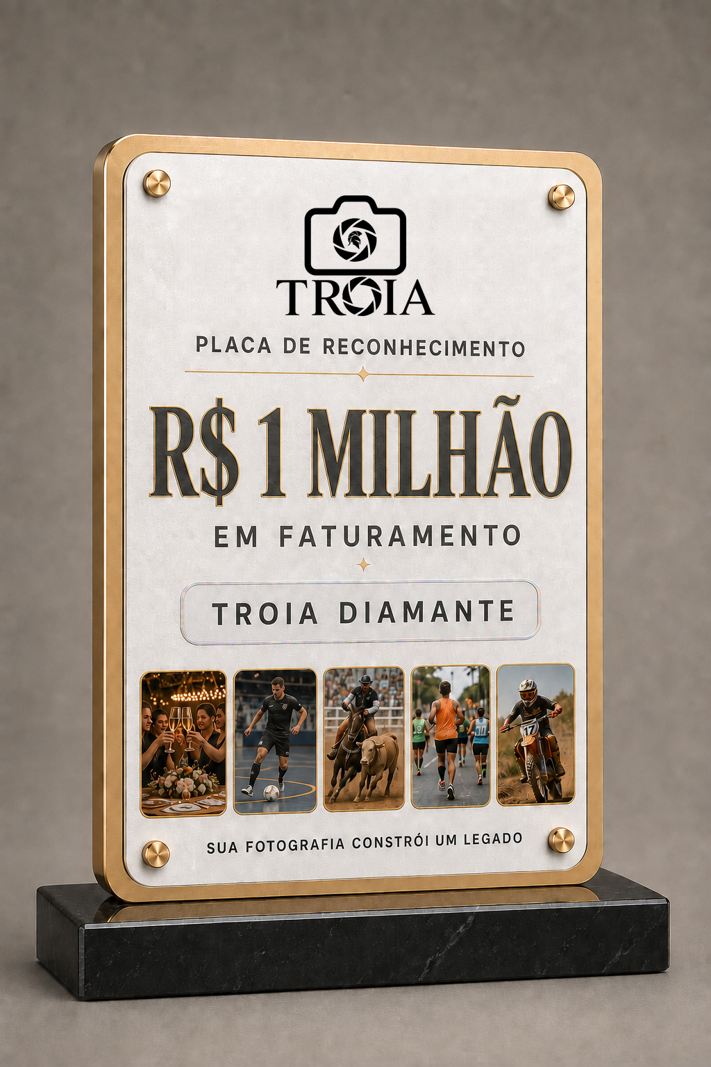 Placa R$ 1 milhão — TROIA Diamante